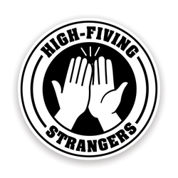 High-Fiving Strangers Logo Sticker