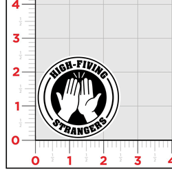 High-Fiving Strangers Logo Sticker