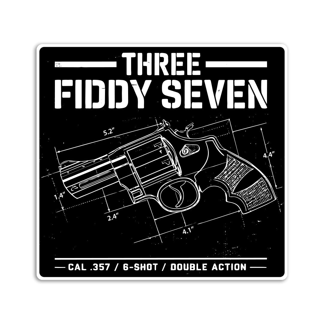 Three Fiddy Seven Sticker