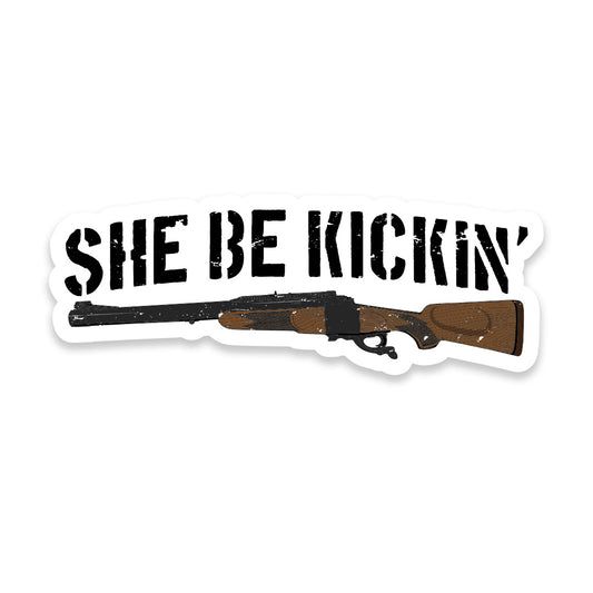 She Be Kicking Sticker