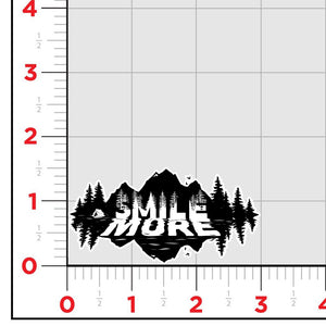 Smile More Camping Sticker