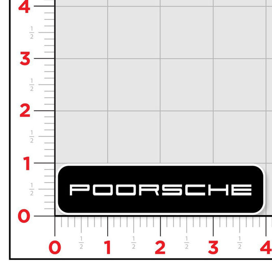 Poorsche Sticker